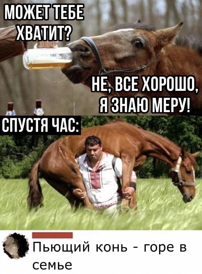 Пьющий конь
